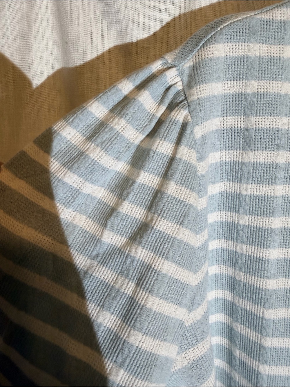 croft & barrow Light Blue and White Striped Long-Sleeve Crewneck - Picture 6 of 10